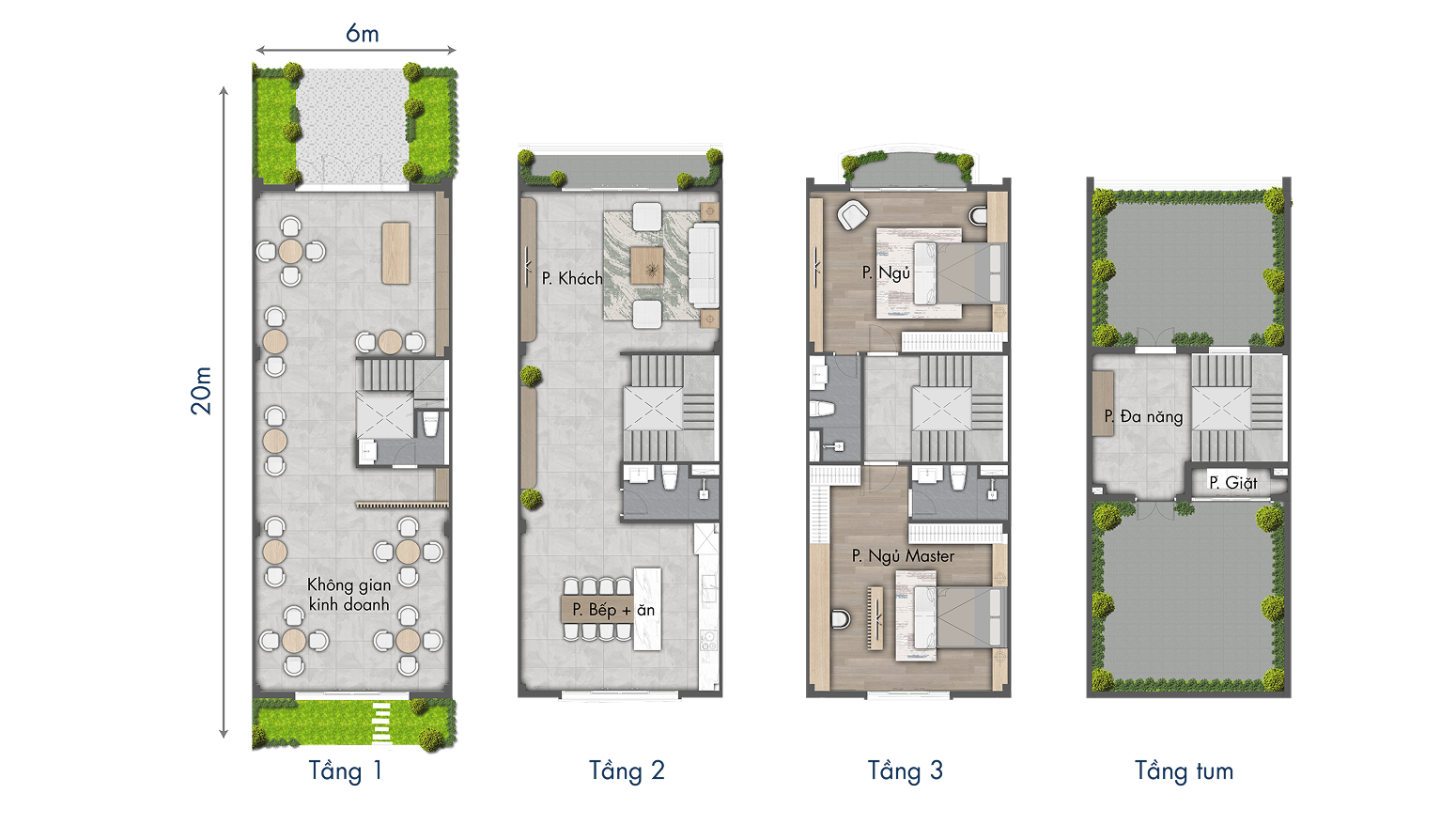 Mặt bằng căn liền kề